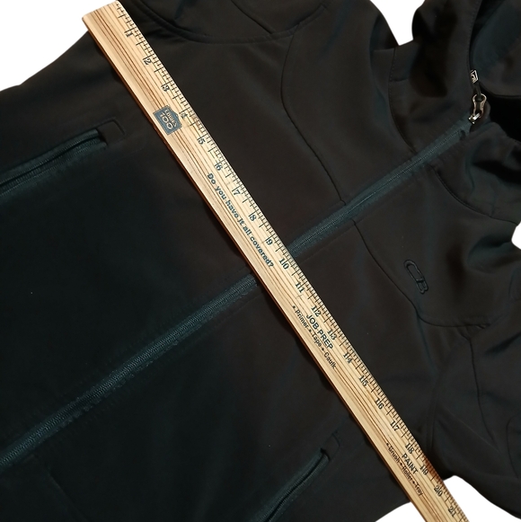 CB SPORTS Women's Size Medium Black Hooded Jacket with Sleeve Zipper Pocket - Picture 4 of 8